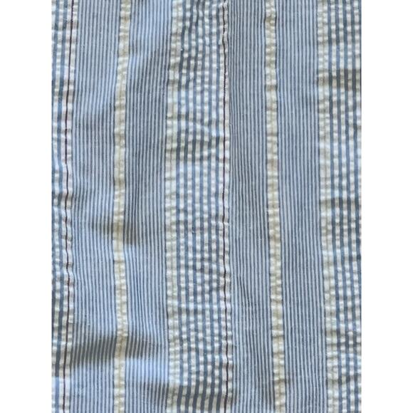 Hunt Club Men's L Blue Seersucker Vertical Stripe Button Down Shirt Short Sleeve - Picture 6 of 6